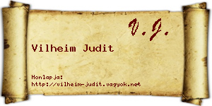Vilheim Judit névjegykártya